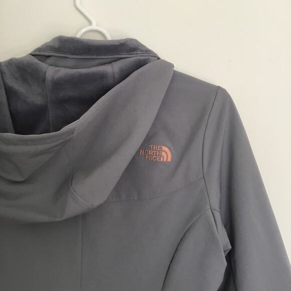 The North Face Windwall Hooded Jacket Gray fleece lining size S full zipper - Picture 9 of 11